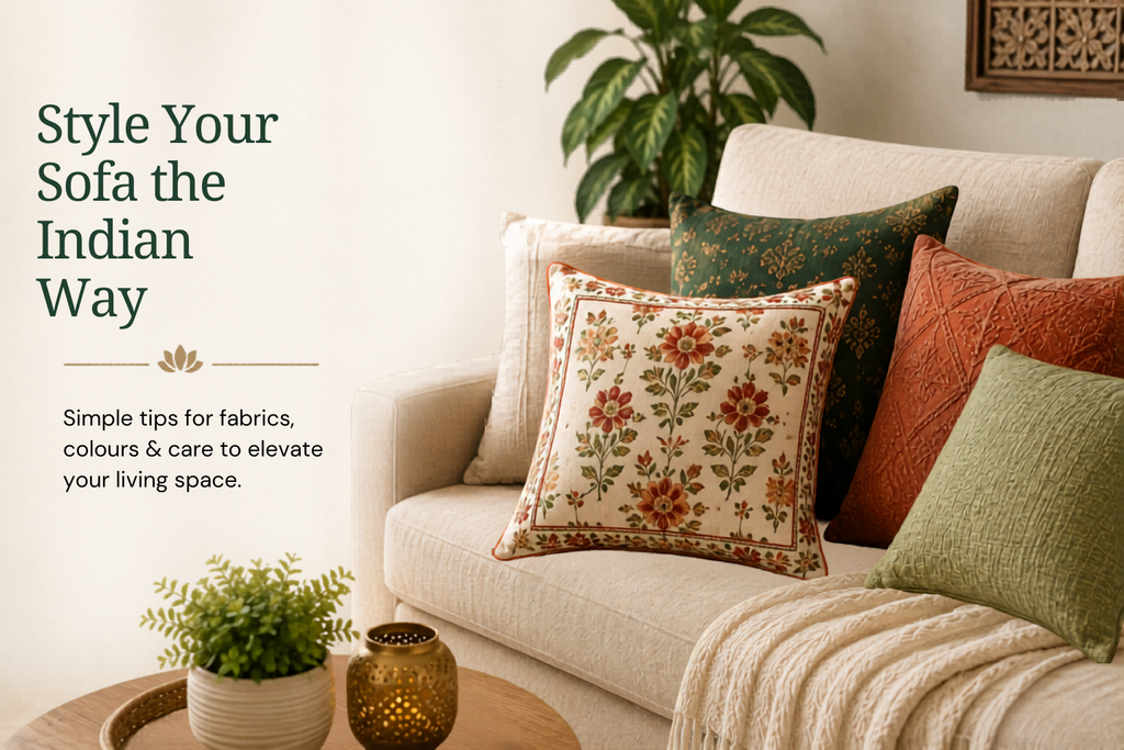 Cushion Covers 101: How to Style Your Sofa the Indian Way