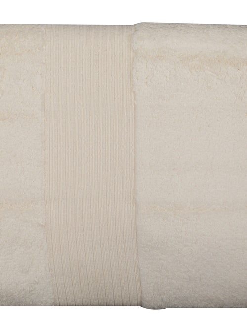 Cream Cotton Plain Bath Towel