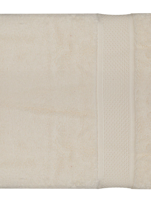 Cream Cotton Plain Bath Towel
