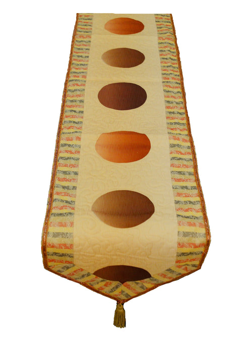 Water Filling Stitch and Lace Table Runner