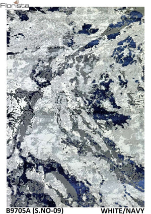 B5705A (S.No-09), White / Navy Upholstery