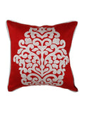 Maroon Embroidery Dupion Silk Cushion Cover