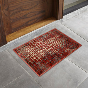 Jasmine- (Rust) Modern Synthetic Indoor Mat(40 X 60 Cm) - Jagdish Store Online Since 1965