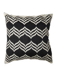 (Black)Zari Embroidery- Dupion Silk Cushion Cover - Jagdish Store Online Since 1965