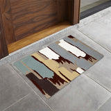 Azurra Hills- (Brown/Gold) Modern Synthetic Indoor Mat(50 X 80 Cm ) - Jagdish Store Online Since 1965