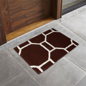 Azurra Hills- (Brown) Modern Synthetic Indoor Mat(50 X 80 Cm ) - Jagdish Store Online Since 1965