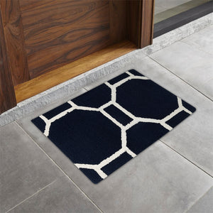 Azurra Hills- (Indigo) Modern Synthetic Indoor Mat(50 X 80 Cm ) - Jagdish Store Online Since 1965