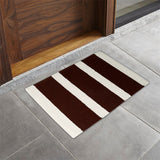 Modern Striped Synthetic Indoor Mat