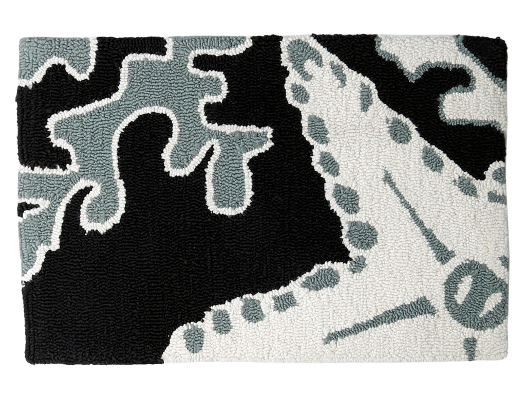 Azurra Hills- (Charcoal) Modern Synthetic Indoor Mat(50 X 80 Cm ) - Jagdish Store Online Since 1965