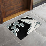 Azurra Hills- (Charcoal) Modern Synthetic Indoor Mat(50 X 80 Cm ) - Jagdish Store Online Since 1965