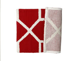 Azurra Hills- (Red/Ivory) Modern Synthetic Indoor Mat(40 X 60 Cm) - Jagdish Store Online Since 1965