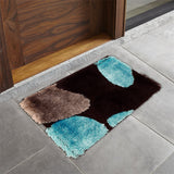 Kento- (Turquoise/Grey) Modern Synthetic Indoor Mat(40 X 60 Cm) - Jagdish Store Online Since 1965
