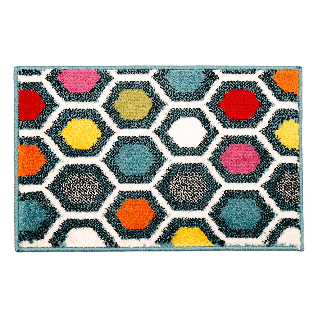 Marination- (Multi) Modern Synthetic Indoor Mat(40 X 60 Cm) - Jagdish Store Online Since 1965