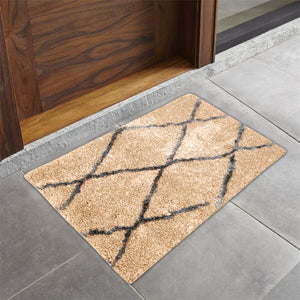Vernezza- (Beige) Modern Synthetic Indoor Mat(40 X 60 Cm) - Jagdish Store Online Since 1965