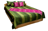Plain Quilted Double Bedcover with 2 Pillow Covers and 4 Cushion Covers
