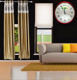 (Beige) Curtain Damask Design- Polyester(9 X 4 Feet) - Jagdish Store Online Since 1965