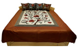 Velvet Patch Work PolySilk Quilted BedCover Set-(1 bedcover+ 4 Cushion Covers) - Jagdish Store Online Since 1965