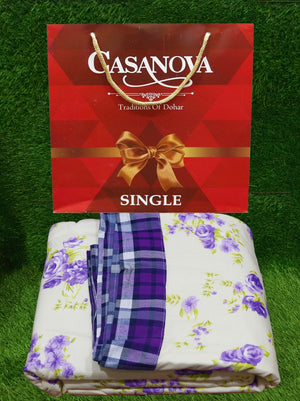 Casanova- (Printed) Top Sheet/Dohar(150x225 Cm)-Cotton - Casanova Online Since 1965