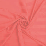 Solid (Cherry) Stripes Only Duvet Cover(225x270 Cm)-Cotton/Satin - Jagdish Store Online Since 1965