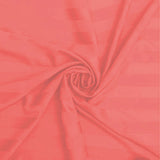 Solid (Cherry) Stripes Only Duvet Cover(225x270 Cm)-Cotton/Satin - Jagdish Store Online Since 1965