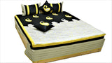 Paisley patch Double Bed Quilted Bedcover with 2 Pillow Covers and 2 Cushion Covers