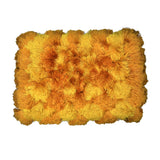 (Yellow/Orange) Modern Polyester Fur Indoor Mat(40 X 60 Cm) - Jagdish Store Online Since 1965