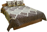 Multicolor Polycotton Double Bedcover with 2 Pillow Covers
