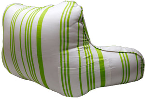(White/Green)Stripes Back Cushion with Cover - Jagdish Store Online Since 1965