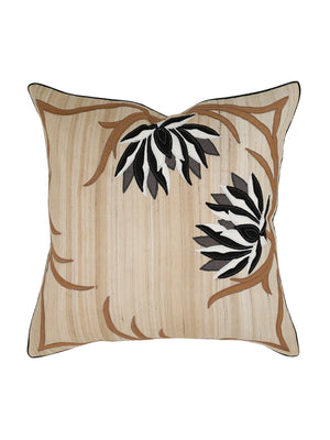 Patch work-Dupion Silk Cushion Cover(Beige) - Jagdish Store Online Since 1965