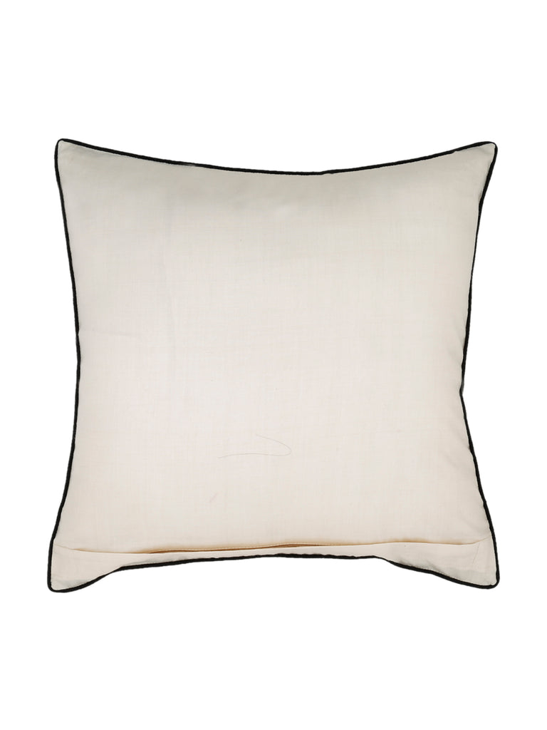 Patch work-Dupion Silk Cushion Cover(Beige) - Jagdish Store Online Since 1965