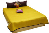 Reversible Semi Silk Quilted BedCover Set-(1 bedcover+ 2 Pillow Covers + 2 Cushion Covers) - Jagdish Store Online Since 1965