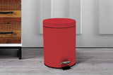 Spread Modern Design Stainless Steel Pedal Dustbin with Plastic Bucket Inside, 5L(Red) - Jagdish Store Online Since 1965