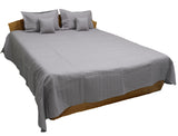L.Mauve-Cotton BedCover Set-(1 bedcover+ 2 Pillow Covers + 2 Cushion Covers)-108 X 108 Inch - Jagdish Store Online Since 1965