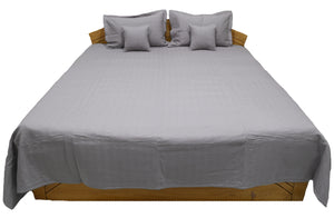 L.Mauve-Cotton BedCover Set-(1 bedcover+ 2 Pillow Covers + 2 Cushion Covers)-108 X 108 Inch - Jagdish Store Online Since 1965