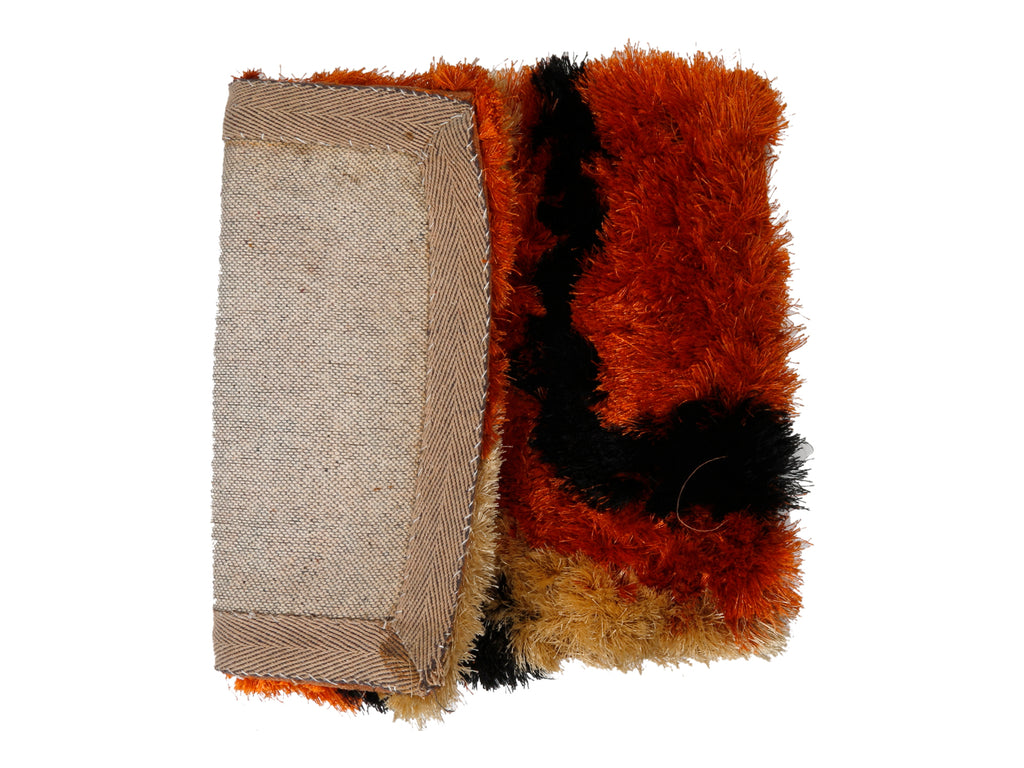 Shaggy- (Orange)Fur Modern Synthetic Indoor Mat(40 X 60 Cm) - Jagdish Store Online Since 1965