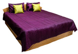 Embossed Quilted Double BedCover with 2 Pillow Covers and 2 Cushion Covers