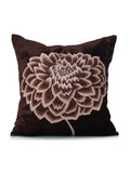 Brown Embroidery Chenille Cushion Cover