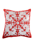 White Patch work Chenille Cushion Cover