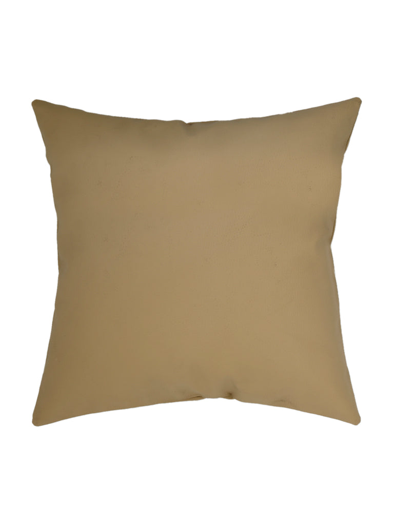 (Beige)Plain- Leather Cushion Cover - Jagdish Store Online Since 1965
