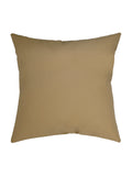 Beige Plain Leather Cushion Cover