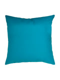 Blue Plain Leather Cushion Cover