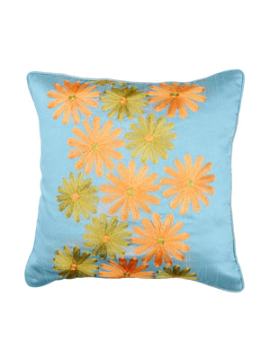 Polyester Floral (Muticolor)Embroidered Cushion Cover - Jagdish Store Online Since 1965