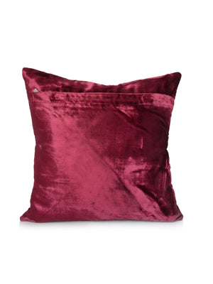 Hand Embroidery Velvet Cushion Cover(Maroon) - Jagdish Store Online Since 1965