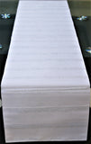 Striped(13 X 60 Inch) Table Runner(Off White)-Leather - Jagdish Store Online Since 1965