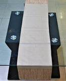 Plain(13 X 60 Inch) Table Runner(Beige)-Leather - Jagdish Store Online Since 1965