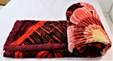 Floral print (Red/Maroon)Blanket(220 X 240 Cm)-Polyester(3.20 Kg) - Jagdish Store Online Since 1965