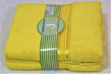 (Yellow) Plain Cotton Bath Towel Set-4 Pcs Set - Jagdish Store Online Since 1965