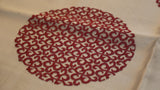 Embroidery(60x108 Inch)Table Cover(Cream/Magenta)-Sheer/Polyester - Jagdish Store Online Since 1965