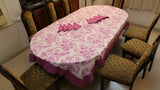 Floral Printed(60x108 Inch)Table Cover Set(Off-White/Purple)-10Pcs Set - Jagdish Store Online Since 1965