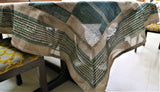 Self Design/Checkered(60x108 Inch)Table Cover(Green)-Net - Jagdish Store Online Since 1965